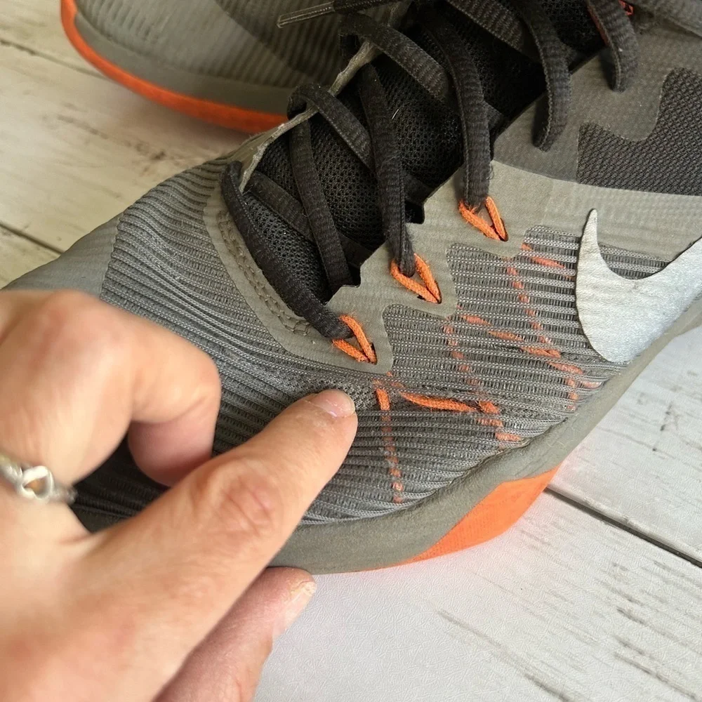 Nike Retaliation Trainer Running Shoes Cool Grey Orange Mens Size 10